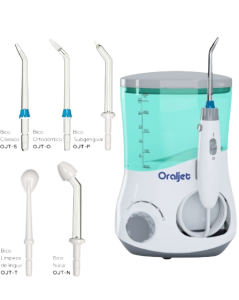 Oraljet Combo p/ Implante Família e Portátil Irrigador Oral Ultra Water Flosser OJ1200B e OJ750B BIVOLT